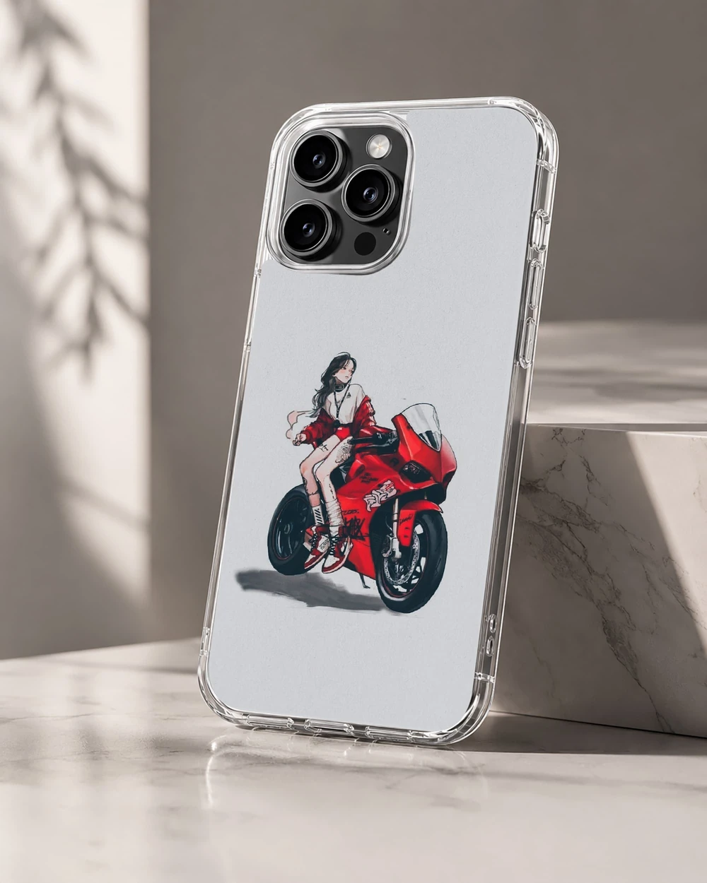 Anime Motorcycle phone cover for iPhone 16 Pro
